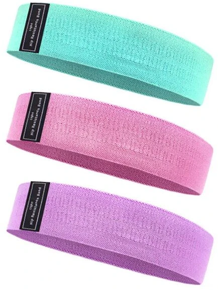 iLike Fitpro Sport Poliestera pretestības lentes sporta zālēm un fitnesam 3 gab. 8 cm platumā - 33 cm / 38 cm / 43 cm