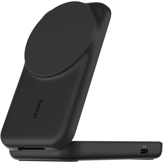 Belkin Įkroviklis magnetyczna Qi2 25W, 3w1, składana, maitinimo šaltinis 45W, juoda