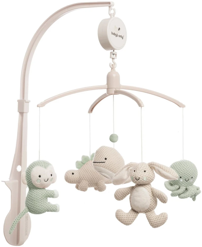 Clementoni Baby's only muzikinė karuselė gyvūnėliai 0+ Laurel žalsvai mėlyna/ Šiltas linas BO-815.023.062.50