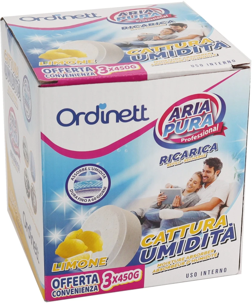 Click And Grow ORDINETT Drėgmę sugeriančios pakaitinės tabletės 450 g x 3 vnt. citrina