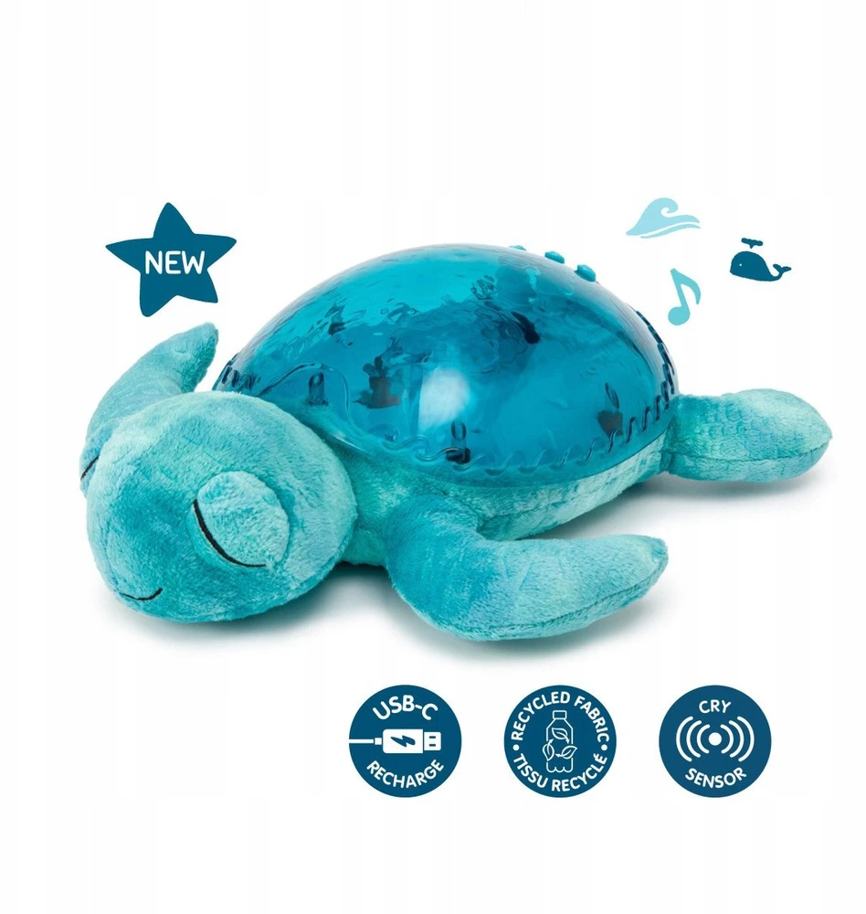 Cloud B migdukas projektorius su garsais Tranquil Turtle, mėlynos spalvos