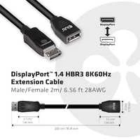 Club 3D CLUB3D CAC-1022 kabelių sąsaja / invertavimo adapteris Displayport 1.4 Juoda