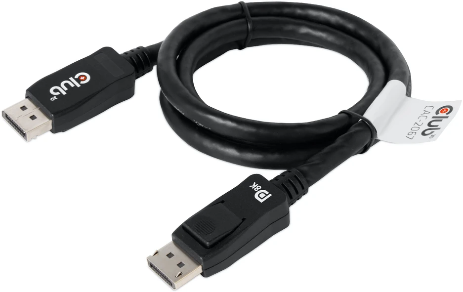 Club 3D DisplayPort 1.4 HBR3 8K60Hz DSC 1.2 Kabelis kištuku/kištuku – 1m