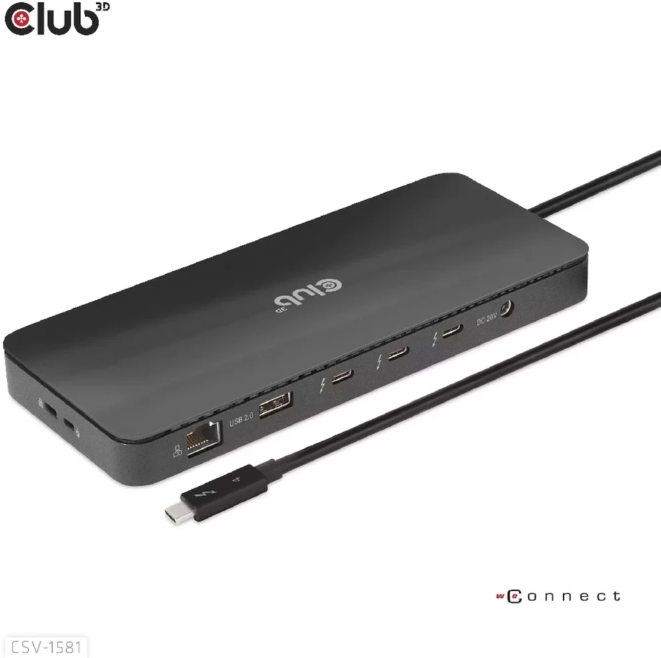 HUB USB Club 3D Club3D Thunderbolt4 11-in-1 HUB > 3xThunderbolt/3xUSB St/Bu retail