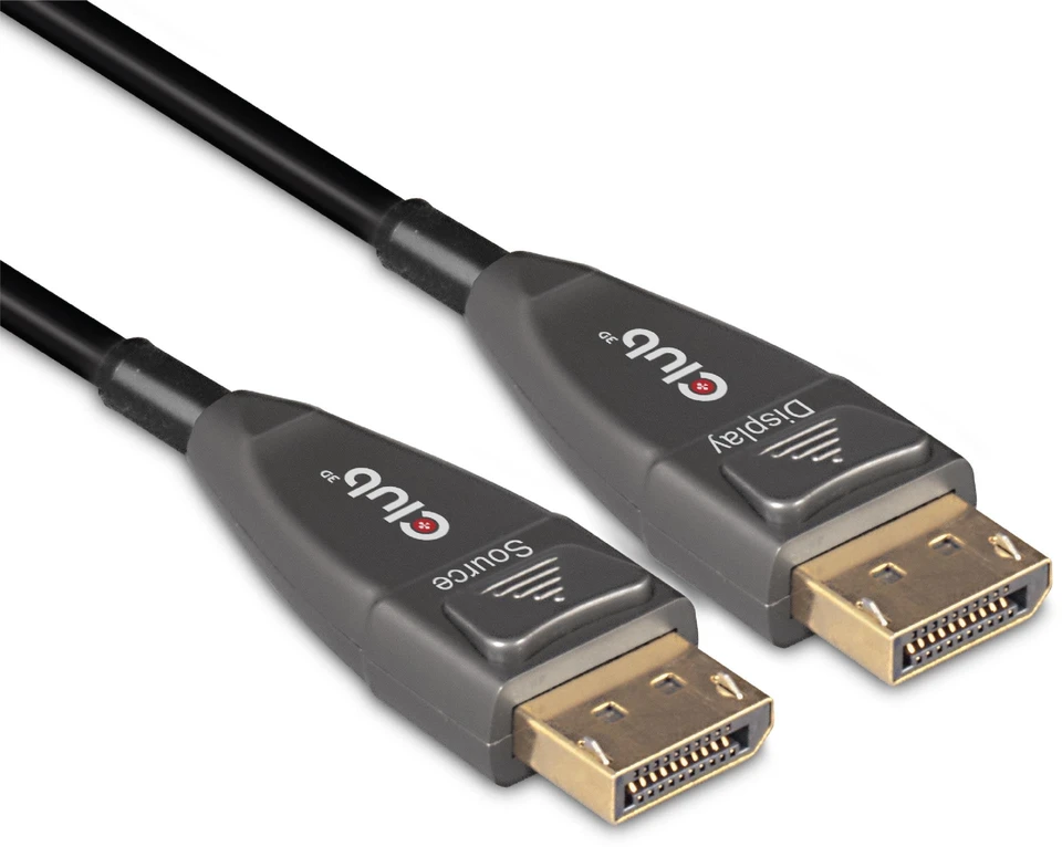 CLUB 3D DisplayPort 1.4 aktyvus optinis kabelis, vienkryptis 4K120Hz 8K60Hz M/M 20m