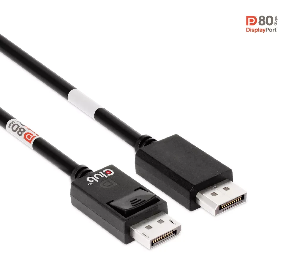 Club 3D Club3D Kabelis DisplayPort 2.1 na DisplayPort 2.1 4K120Hz/8K60Hz HDR (M/M), 1.2m, juoda