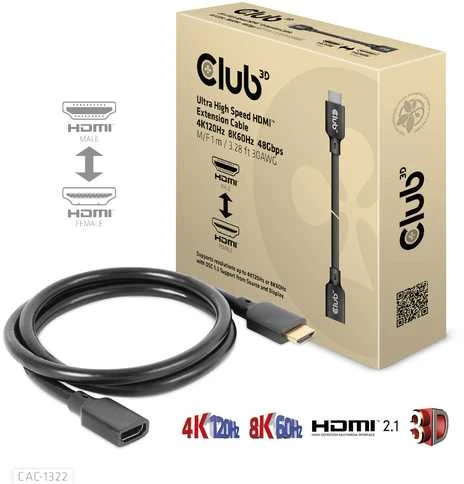 USB kabelis Club 3D USB-C - USB-C 1 m Raudona (CAC- 1511)