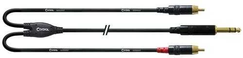 Cordial signalo kabelis 6.3 mm į 2 x RCA