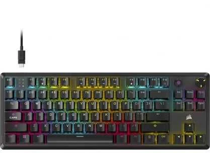 Corsair Microsystems CORSAIR K70 CORE TKL Tenkeyless Mechanical Gaming Keyboard RGB LED pašvietimas CORSAIR MLX Raudonas Juodas Juodas ABS DS Keycaps