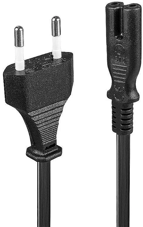 CP RD-01A Strāvas Kabelis EU Ligzda CEE 7/16 uz C7 (SN14) Konekoru 1.5m garums Melns
