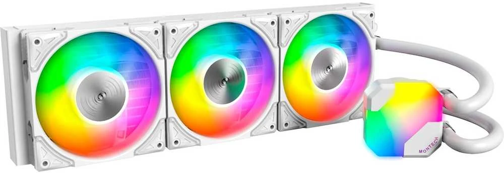 Montech Hyper Flow ARGB AIO vandens aušinimas, baltas Ø 360 mm
