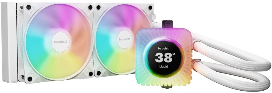 „Be Quiet! Light Loop IO LCD“ 240 mm, balta