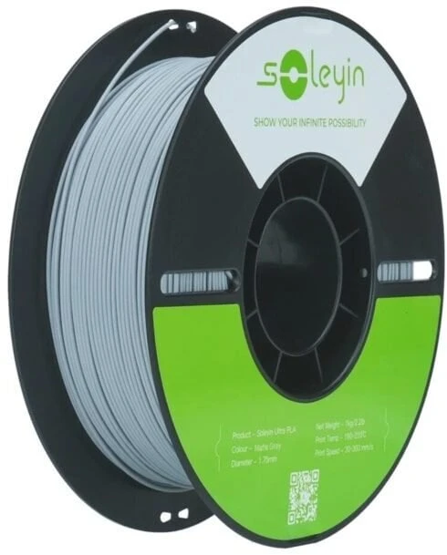 Filamentas Creality Soleyin Ultra PLA 1.75mm 1kg – matinė pilka