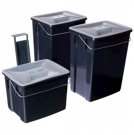 CURVER Rinkinys KOSZY DO SEGREGACJI ŚMIECI 3 vnt. 2x10L+6L