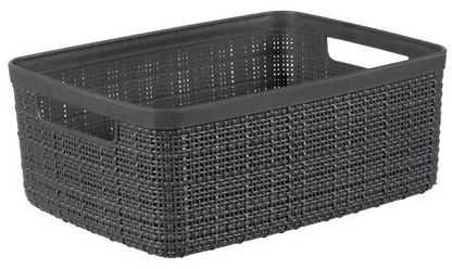 Daiktadėžė CURVER JUTE, 5 l, pilka, 27×20×11 cm