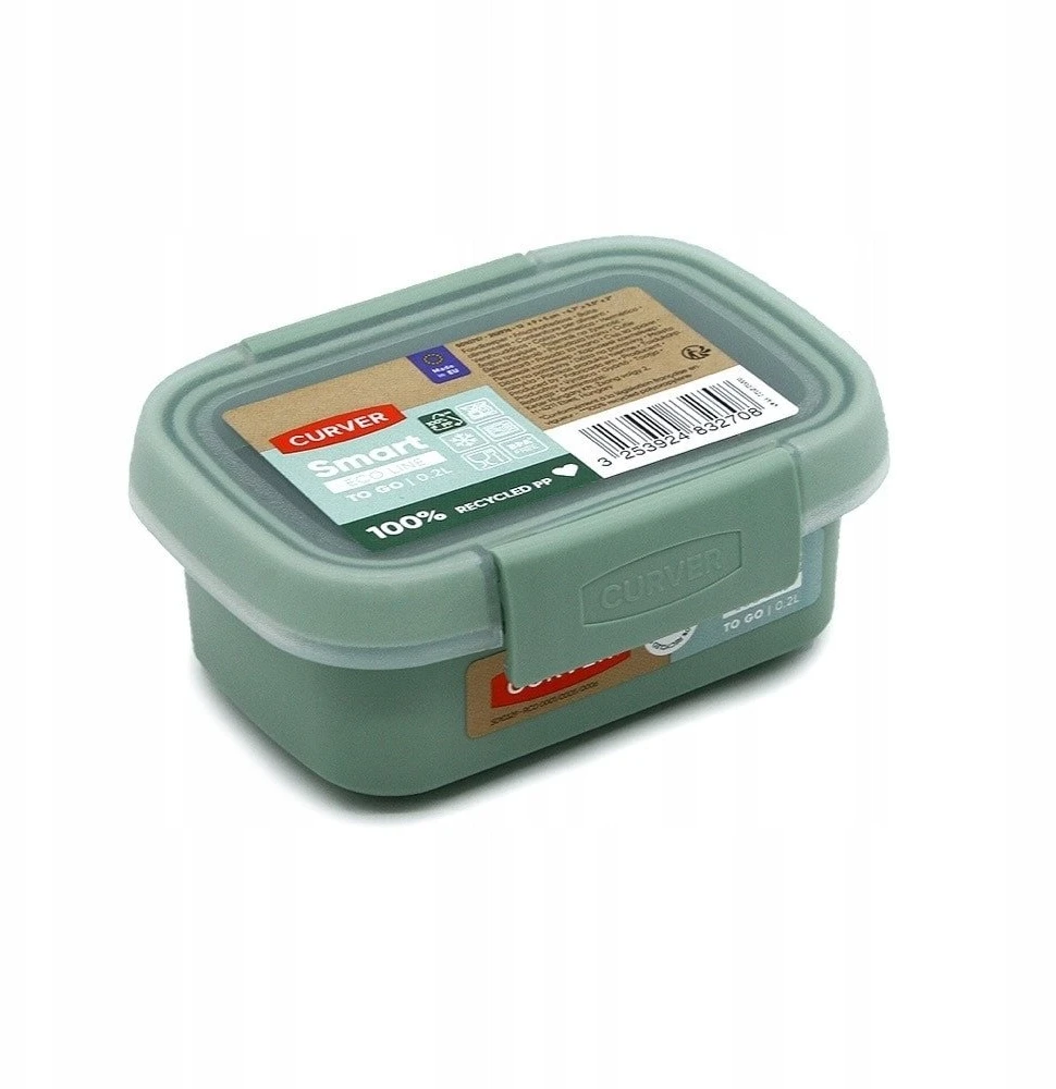 Curver Maisto dubenėlis Snack stačiakampis 0,2 l Smart Eco To Go 12x9x5 cm minkštas žalias