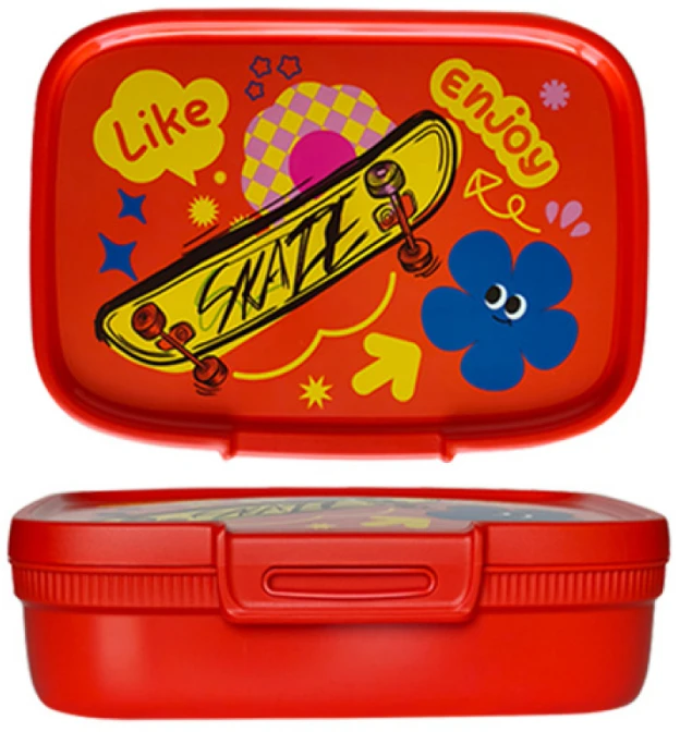Curver maisto laikymo indas stačiakampis 1,3 l Snap Box raudonas/fun-tilities