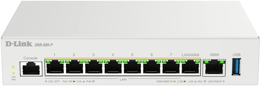 D-Link | Belaidis maršrutizatorius | DBR-600-P/E | 10/100/1000 Mbit/s | Mesh palaikymas: Taip | MU-MiMO: Ne | Mobilusis internetas: Ne