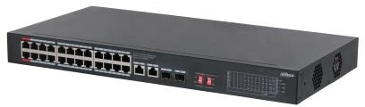 Šakotuvas Komutatorius POE S3228-24GT-375 24 prievadų + 2x įėjimo kanalai + 2x SFP DAHUA