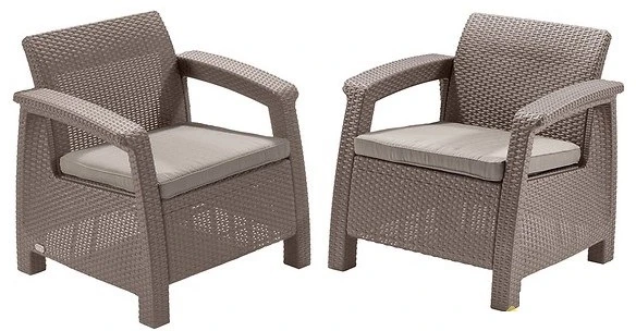 Allibert Keter Garden chairs Corfu Duo Set beige