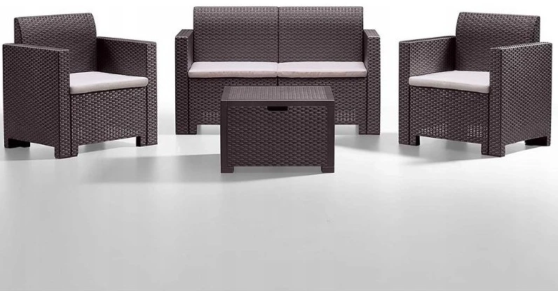 Lauko baldų komplektas Gardena Bica Sodo baldų komplektas Set Nebraska 2 ruda