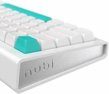 Datora tastatūra Nubi NK68 PRO G3MS Aquamarine Switch US Baltas