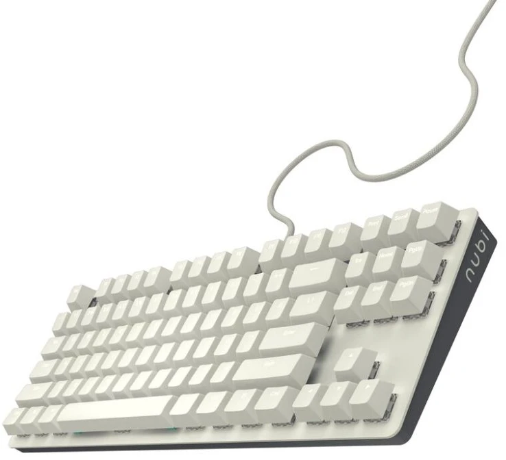 Datora tastatūra Nubi NK87 G3MS Sapphire Switch US Baltas