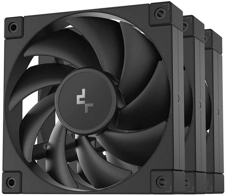 DeepCool FD12-3 IN 1 ventiliatorius, 12 cm, 400 RPM, 2050 RPM, juodas