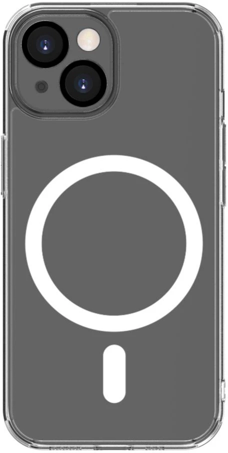 Dėklas Back cover Connect Apple iPhone 15 Clear Case With Magnetic and Camera Protection Transparent