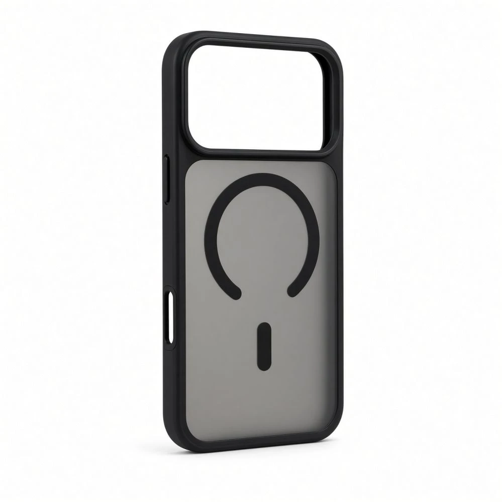 Aizmugurējais vāciņš Evelatus Apple iPhone 18 Pro Max Sidabrinis-Shield Skin Feel 2-in-1 MagSafe Case Juodas