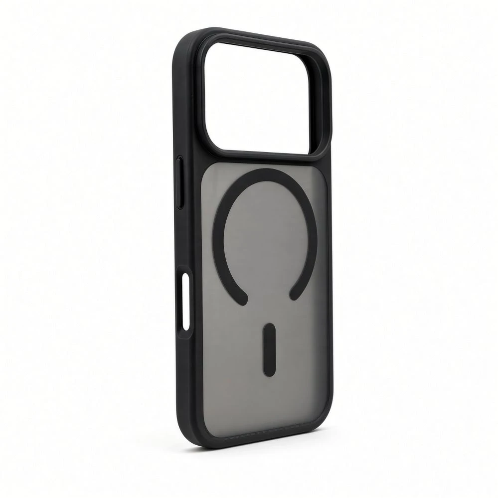 Aizmugurējais vāciņš Evelatus Apple iPhone 18 Pro Sidabrinis-Shield Skin Feel 2-in-1 MagSafe Case Juodas