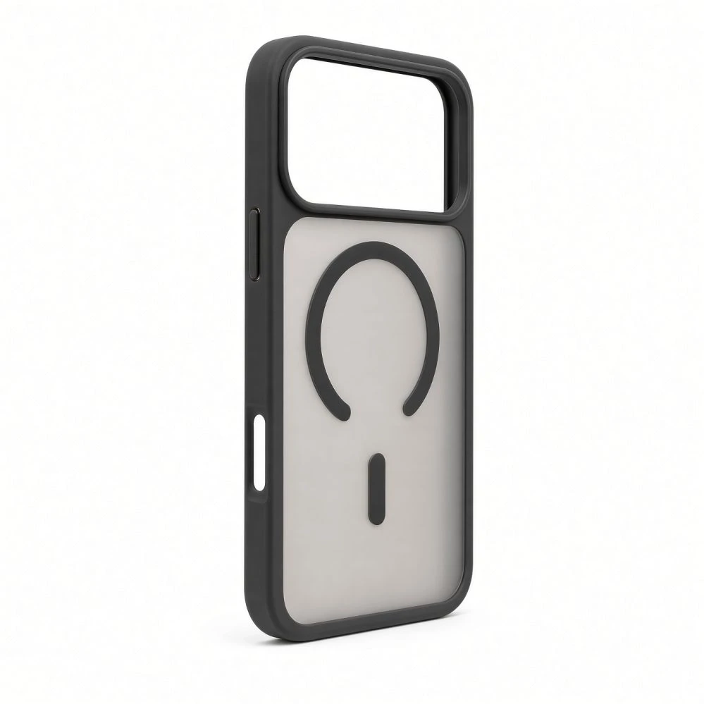 Aizmugurējais vāciņš Evelatus Apple iPhone 18 Pro Sidabrinis-Shield Skin Feel 2-in-1 MagSafe Case Smoke Pilkas