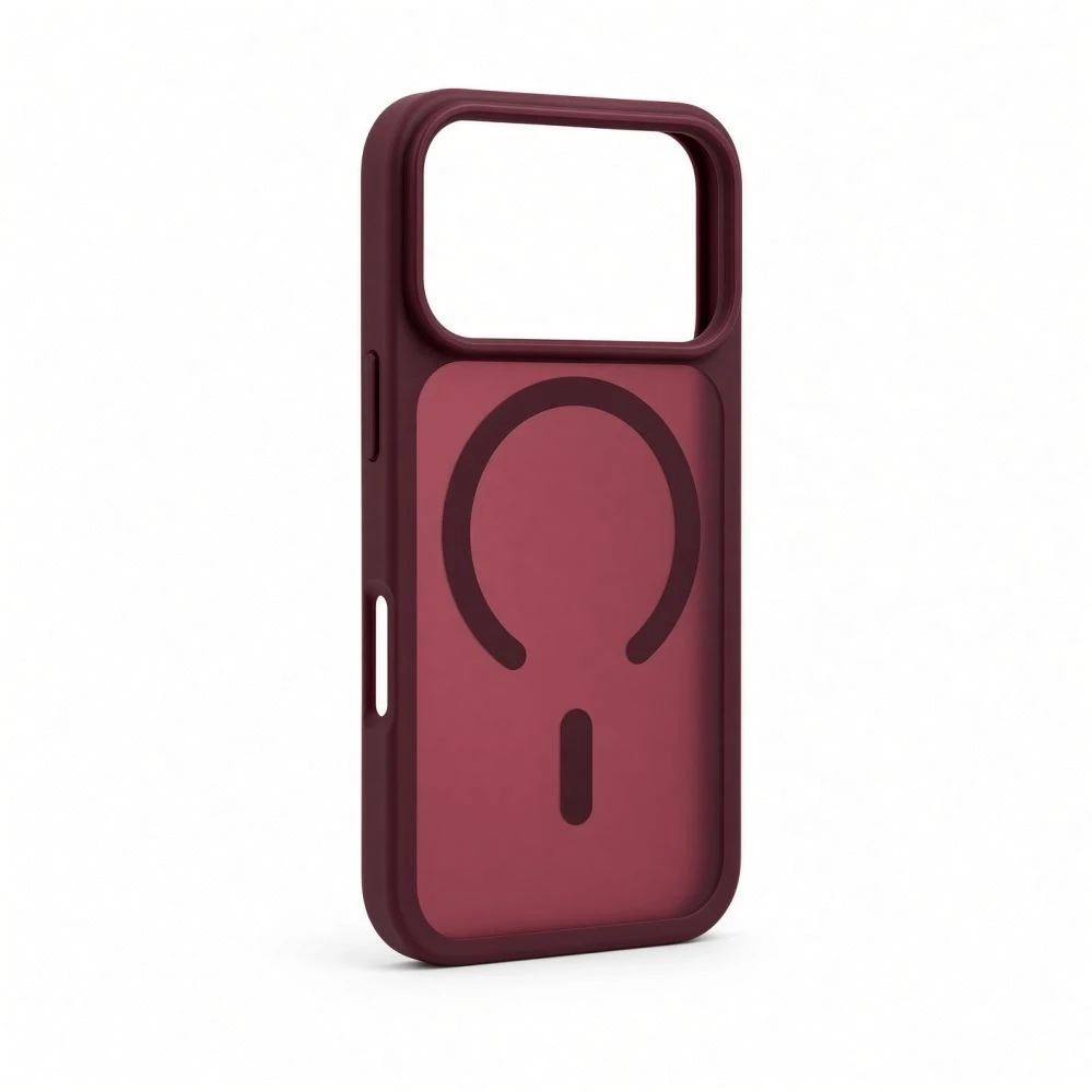 Aizmugurējais vāciņš Evelatus Apple iPhone 18 Pro Sidabrinis-Shield Skin Feel 2-in-1 MagSafe Case Burgundy