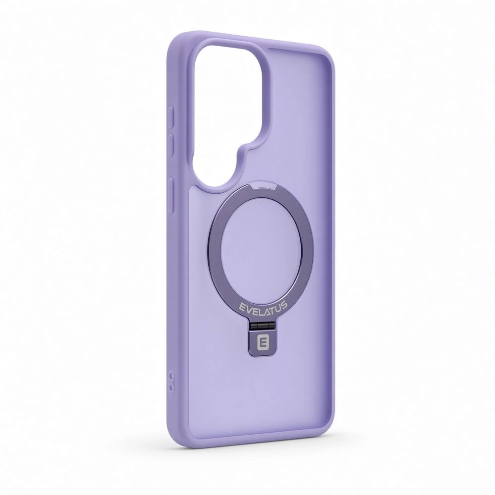 Dėklas Aizmugurējais vāciņš Evelatus Samsung Galaxy S26 Ultra Shield Case With MagSafe & Stand Matte Ring Lavender Violetinė