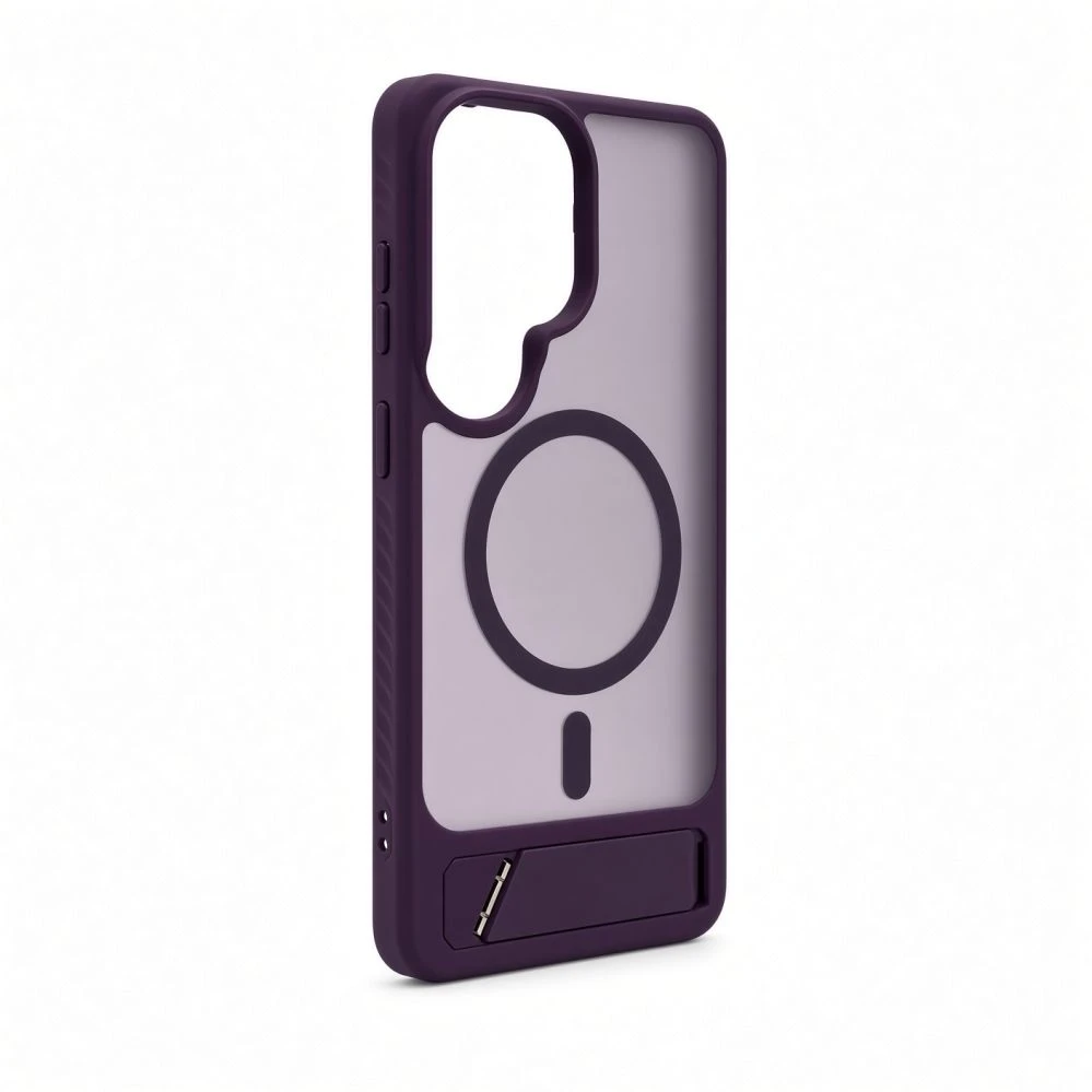 Dėklas Aizmugurējais vāciņš Evelatus Samsung Galaxy S26 Ultra Rubber Coated MagSafe With Stand Case Violetinė