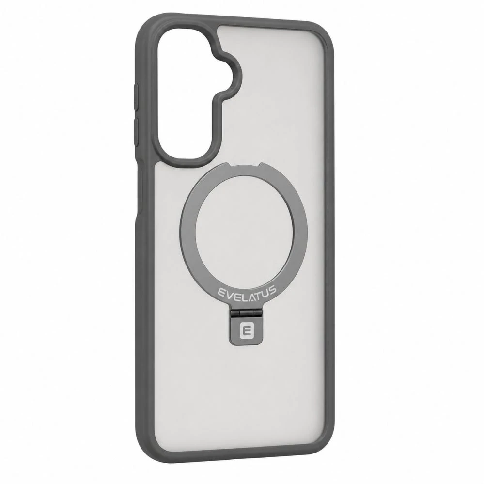 Dėklas Aizmugurējais vāciņš Evelatus Samsung Galaxy A17 4G / A17 5G Shield Case With MagSafe & Stand Matte Ring Smoke Pilkas