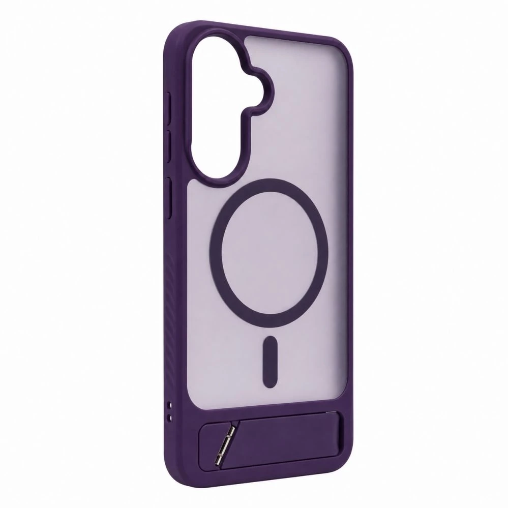 Dėklas Aizmugurējais vāciņš Evelatus Samsung Galaxy A57 Rubber Coated MagSafe With Stand Case Violetinė