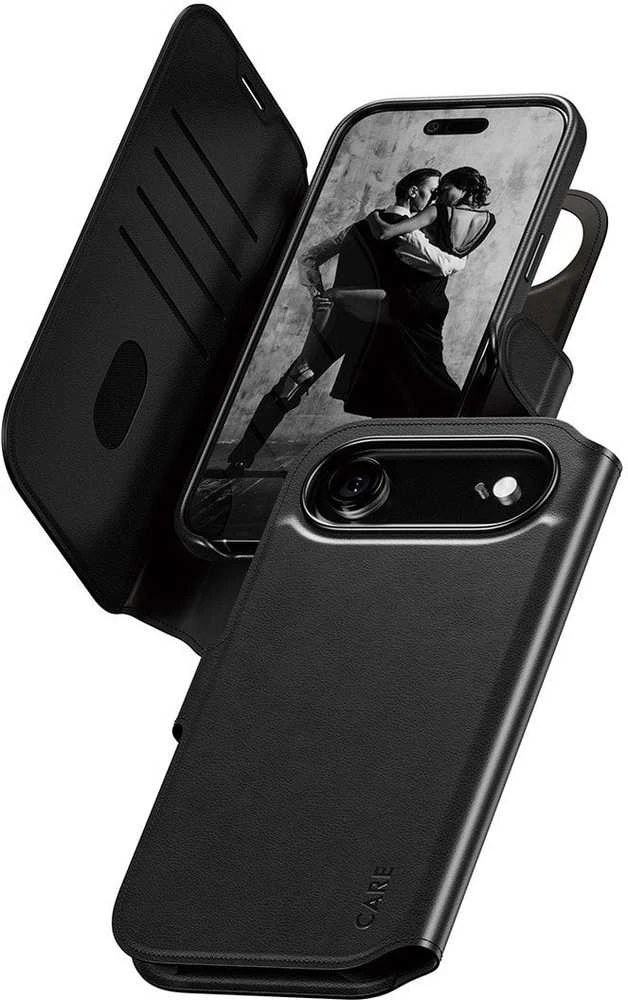 „Panzer Glass CARE by PanzerGlass Feature Tango 2in1“ piniginės dėklas su „MagSafe“ plokšte, skirtas „iPhone Air“ - Juodas