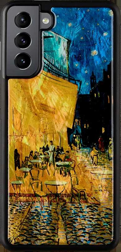 Dėklas iKins case for Samsung Galaxy S21+ cafe terrace juodas