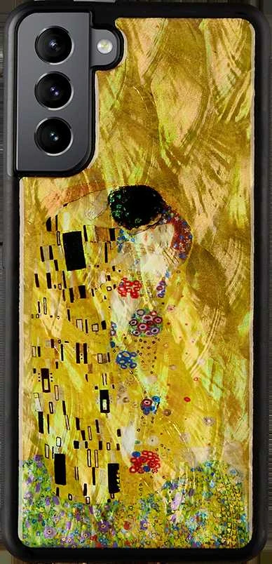 iKins dėklas skirtas Samsung Galaxy S21+ kiss juodos spalvos