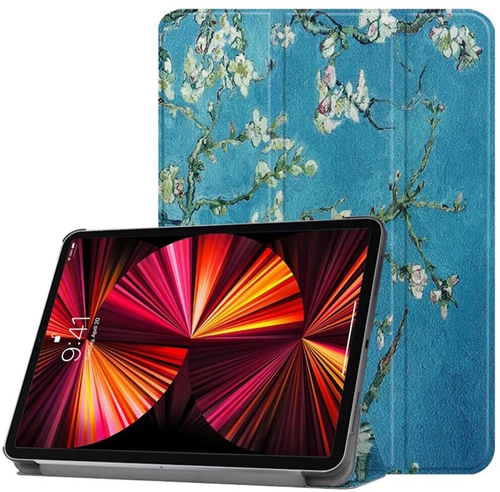 iLike Tri-Fold Plāns Eko-Ādas Statīva Maks Lenovo Tab M8 8'' 4th Gen TB-300 (2023) Sakura