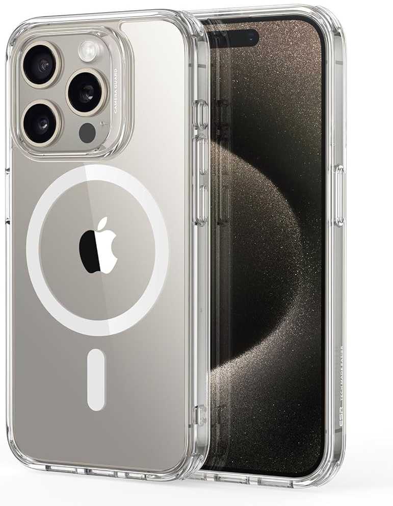 Riff Skaidrus „Magsafe silikoninis dėklas iPhone 15 Pro“.