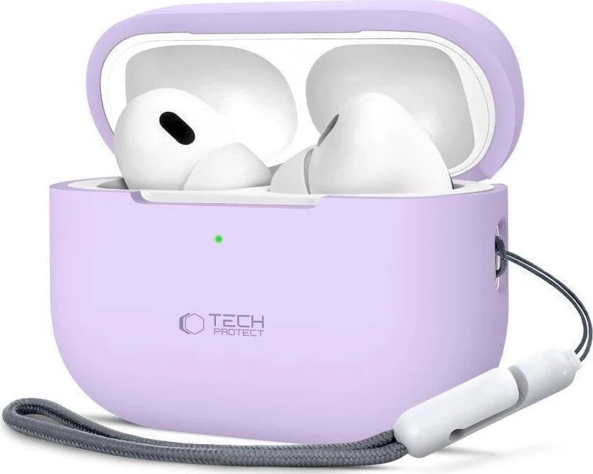 Apple AirPods Pro 1 / 2 Tech-Protect silikoninis dėklas ausinėms levandų spalvos
