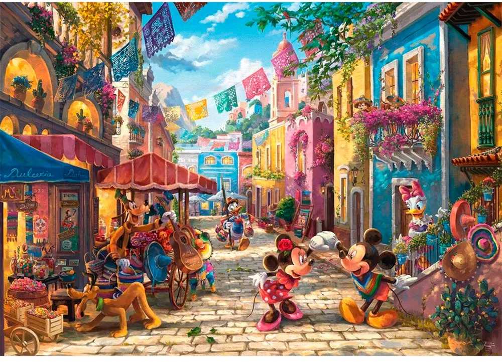 Dėlionė Schmidt Spieledisney Schmidt - Thomas Kinkade: Disney - Mikis ir Minė Meksikoje (6000 detalių)