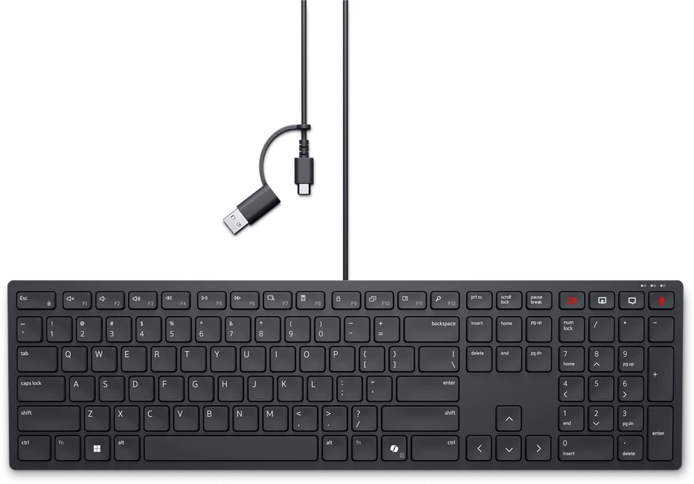Dell | Collaboration Klaviatūra | KB525C | Klaviatūra | su laidu | US (QWERTY) | Juodas