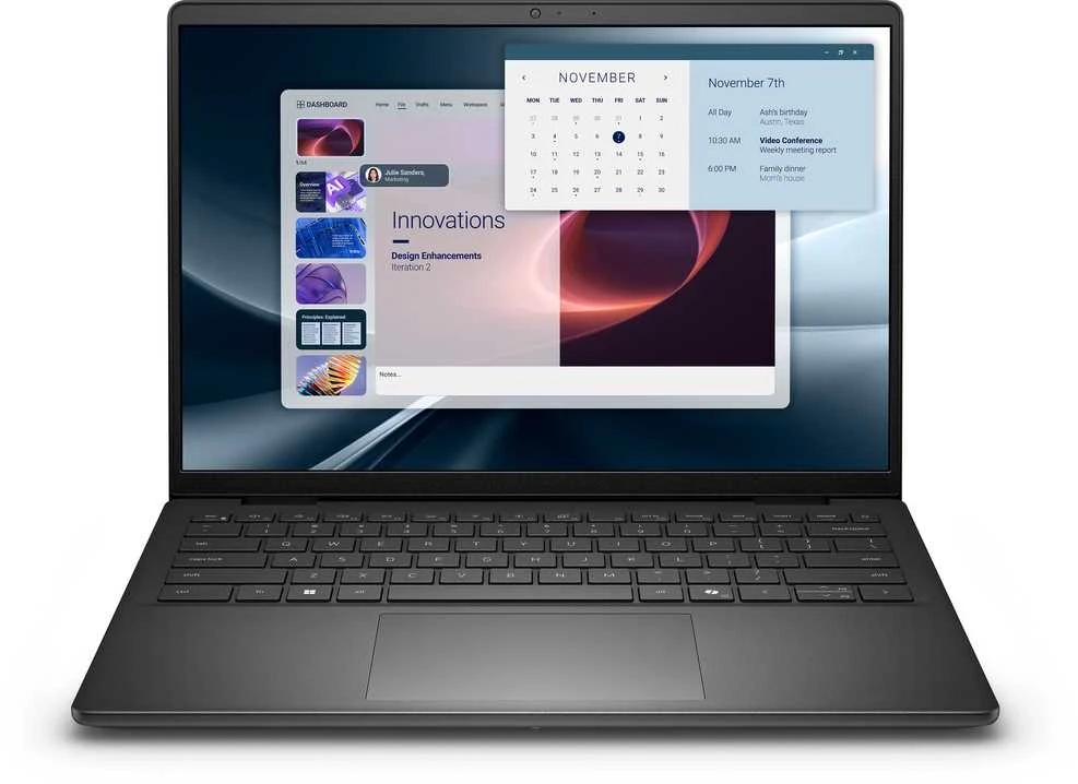 Nešiojamas kompiuteris - Dell Pro 14 Essential PV14255 | Ryzen 5 220 | 16 GB | 512 GB SSD | 14" FHD+ | Wi‑Fi | Win11 | Juodas