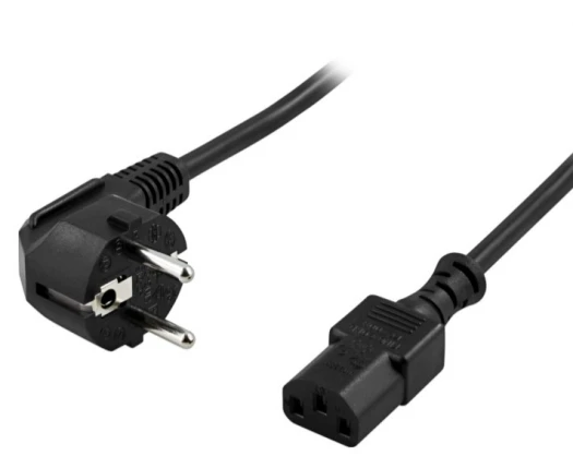 DELTACO kabelis, CEE 7/7 - IEC C13, 0.2 , iki 250V / 10A, 0.2m, juodas DEL-109-20