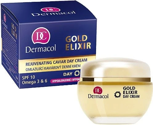 Dermacol Gold Eliksyras Day Kreminis moterims, 50 ml
