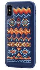 Devia gėlių siuvinėjimo bohemiškas silikoninis dėklas Apple iPhone X / XS Mėlyna