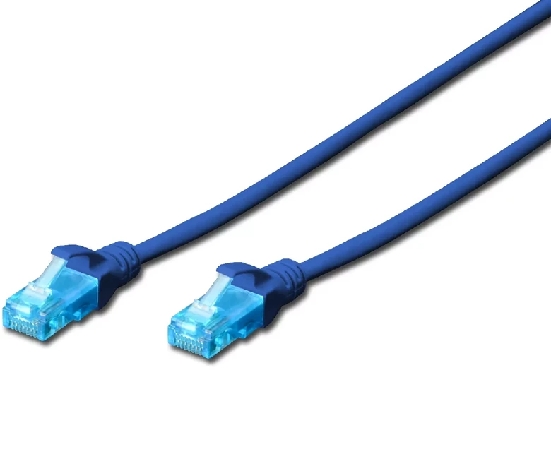 Assmann Electronic DIGITUS CAT 5e U-UTP patch kabelis PVC AWG 26/7 ilgis 0,5m spalva mėlynas